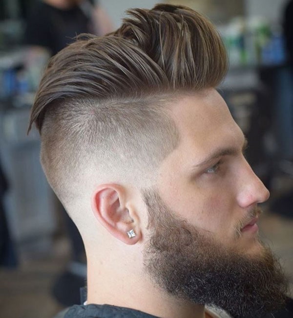 Short Taper Fade + Long Hair on Top