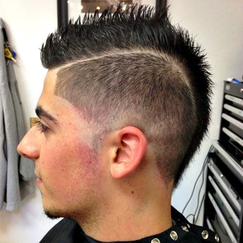 Short Temple Fade Mohawk