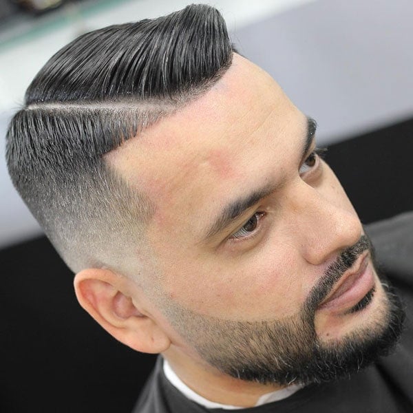 Side Part Taper Fade Haircut For Receding Hairline