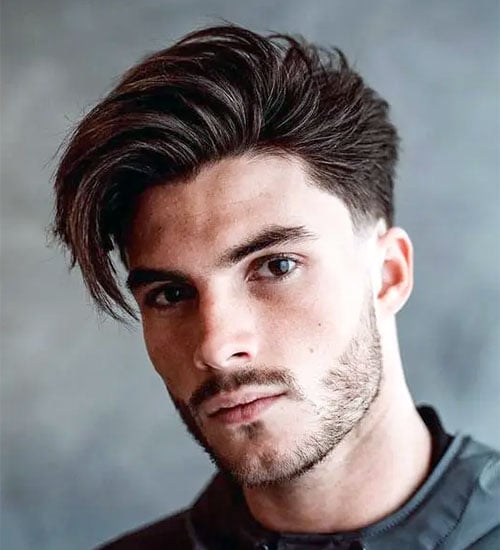 Side Swept Style with Low Taper