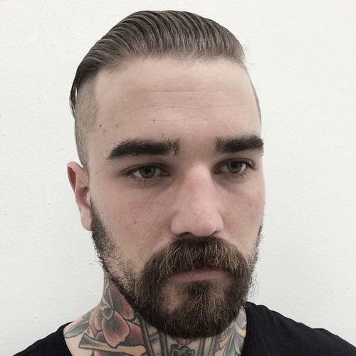 Slick Back Undercut + Beard