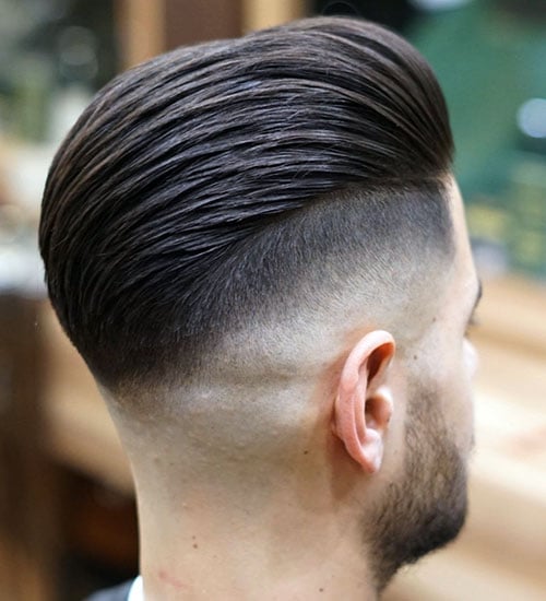 Slick Back with Disconnected Undercut Fade