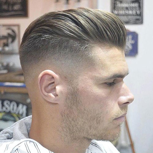 Slicked Back Hair Fade