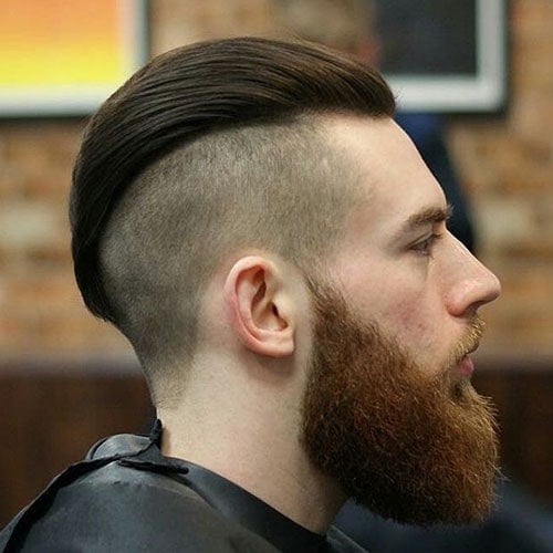 Slicked Back Undercut with Beard