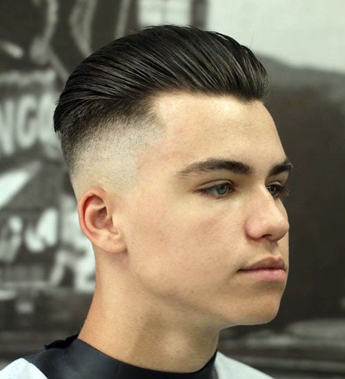 Slicked Back with Undercut Fade