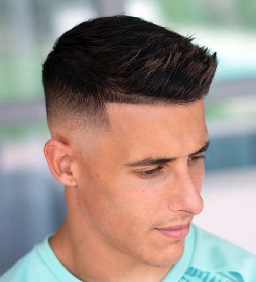 Spiky Short Hair with Fade and Shape Up