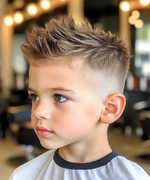 Stylish, Messy and Textured Short Hair with Mid Fade