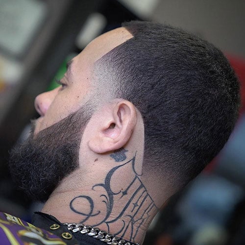 Temple Fade + Shape Up + Buzz Cut + Beard