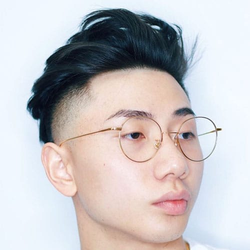 Textured Asian Hair Comb Back Fade