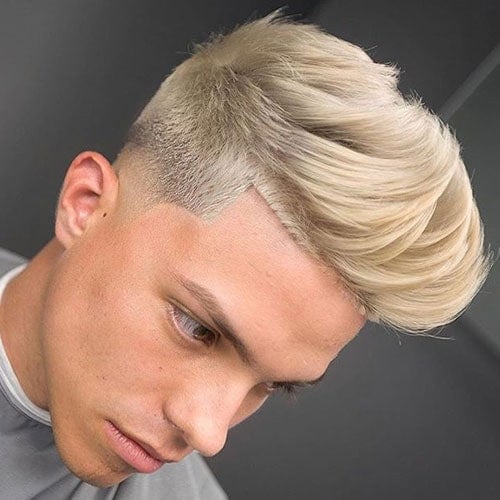 Textured Modern Quiff + Low Fade + Line Up