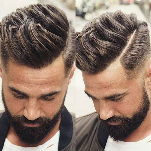 Textured Quiff with Low Fade and Part