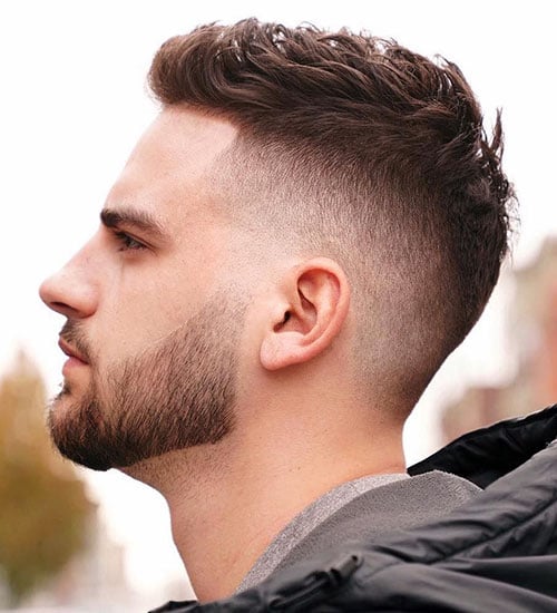 Textured Spiky Hair with High Drop Fade