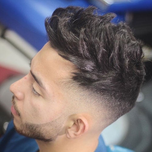 Textured Spiky Hair with High Skin Fade