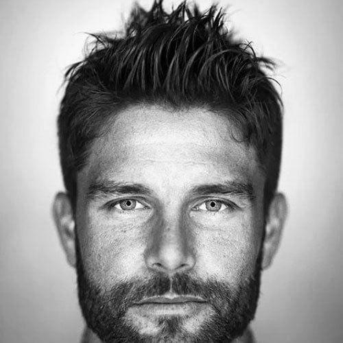 Thick Textured Fohawk with Beard