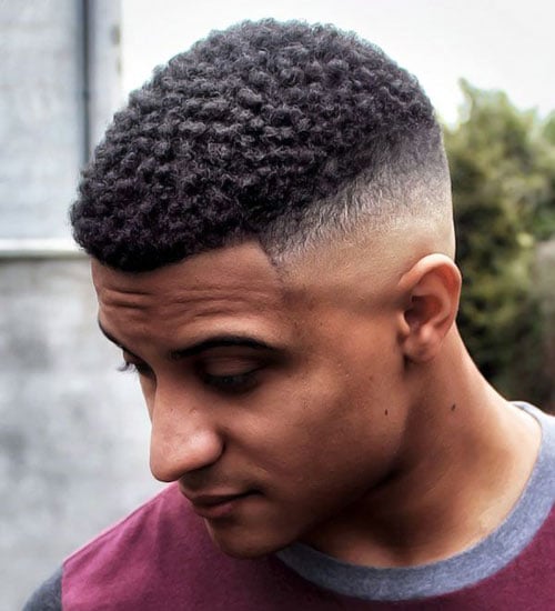 Tight Curls with High Skin Fade