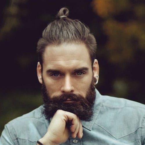 Top Knot + Short Sides + Beard