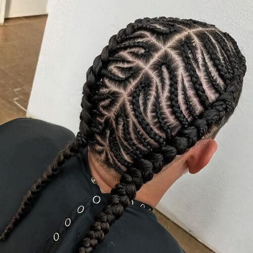 Two Cornrow Braids Styles Men