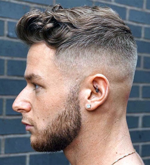 Wavy Hair High Fade