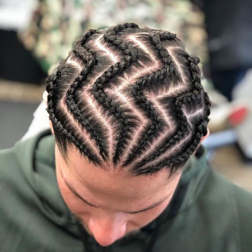 Zig-Zag Cornrow Braids